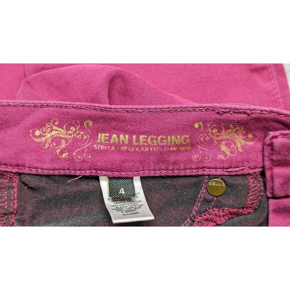 Express Stella Jean Burgundy Skinny Colored Jeans Low Rise Size 4 - Picture 3 of 5